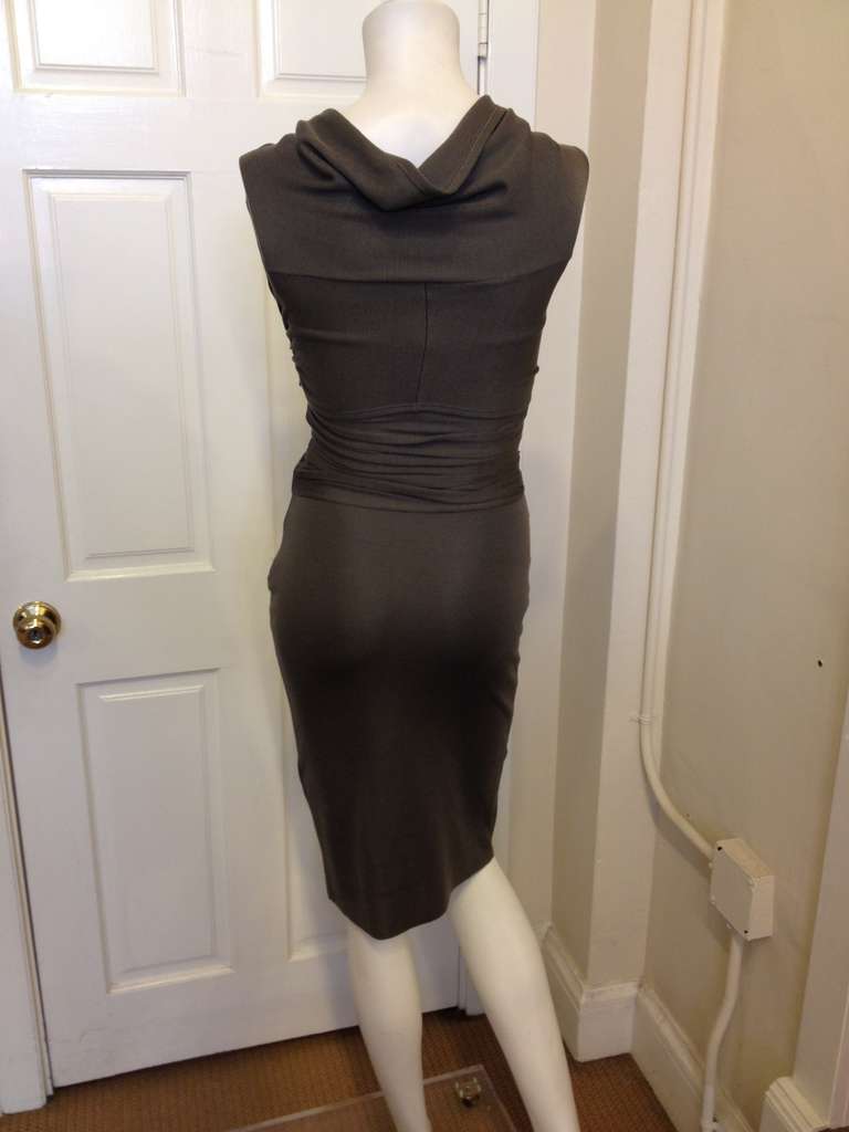 Black Giambattista Valli Dark Grey Bodycon Dress