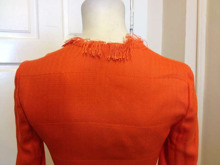 Women's Dolce & Gabbana Orange Fringe Jacket