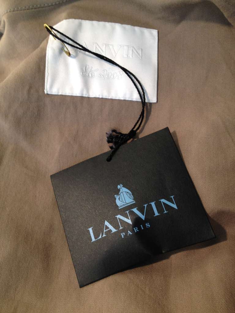 Lanvin Khaki Coat For Sale 3