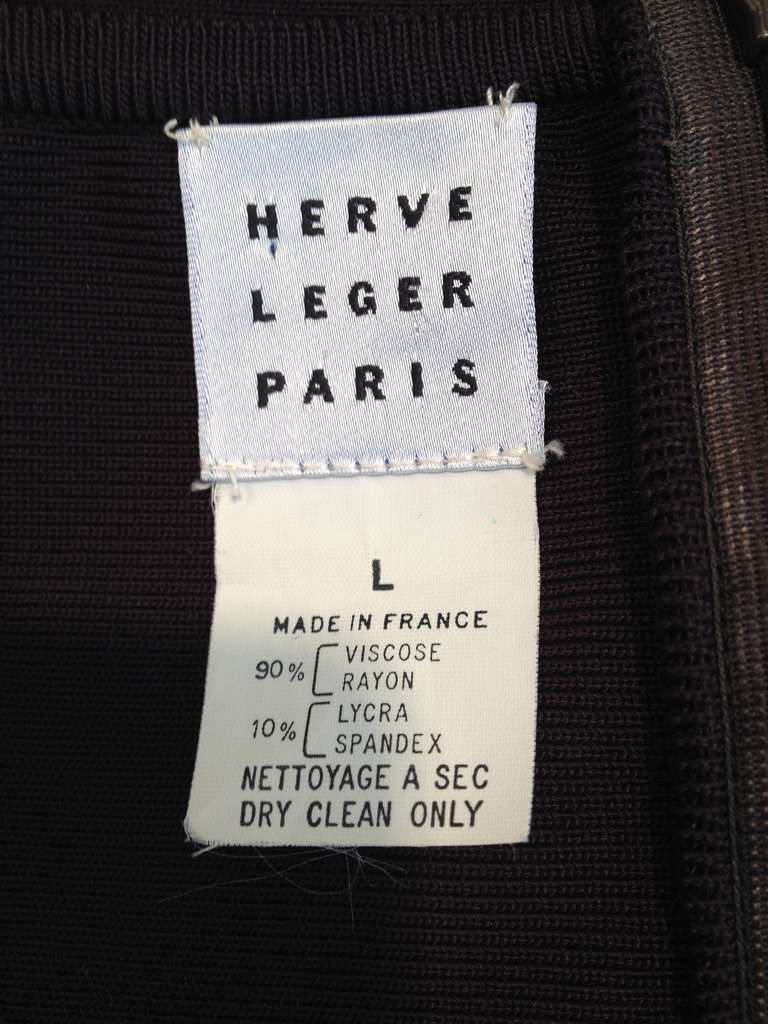 Hervé Léger Dark Brown Bandage Top and Skirt 2