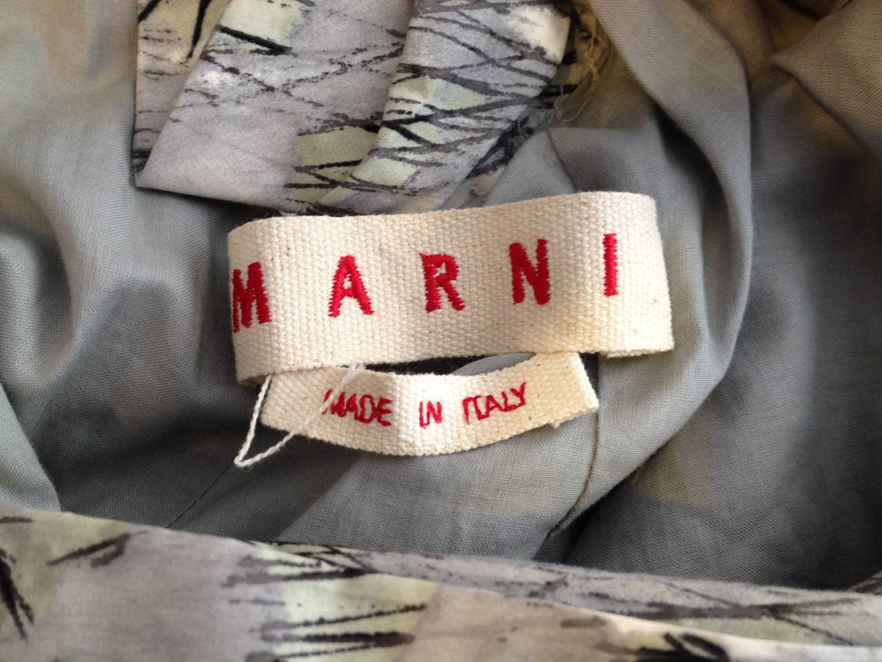 Marni Grey Patterned Cotton Dress 2