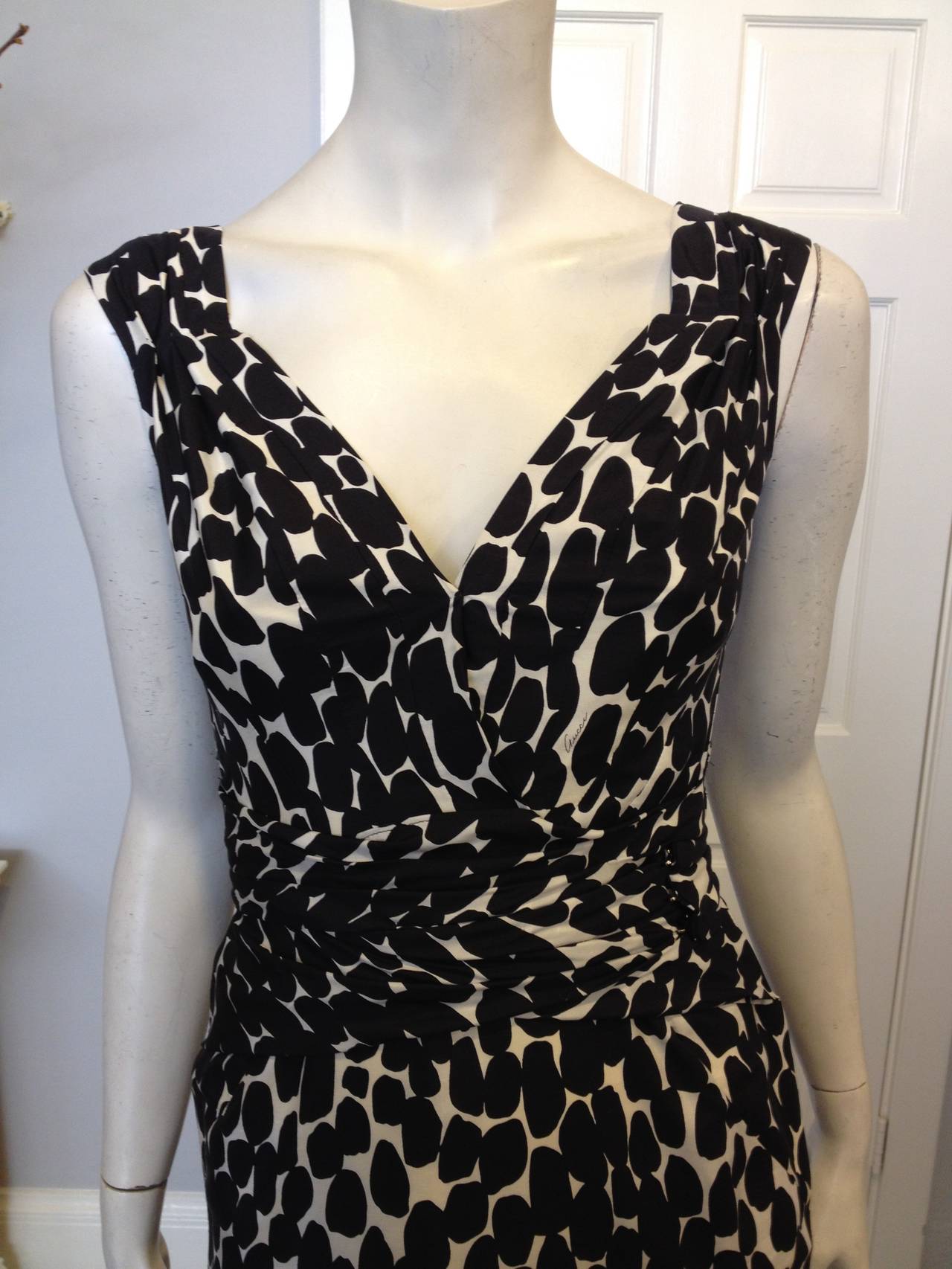 Gucci Black and White Spotted Dress 1