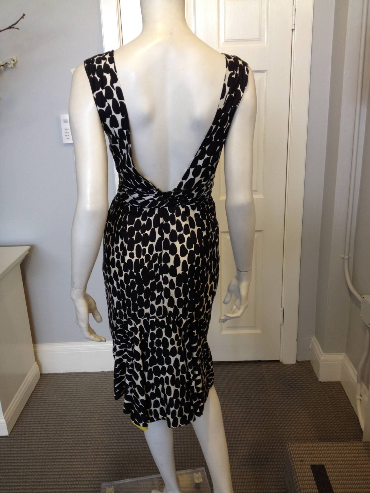 Gucci Black and White Spotted Dress In Excellent Condition In San Francisco, CA