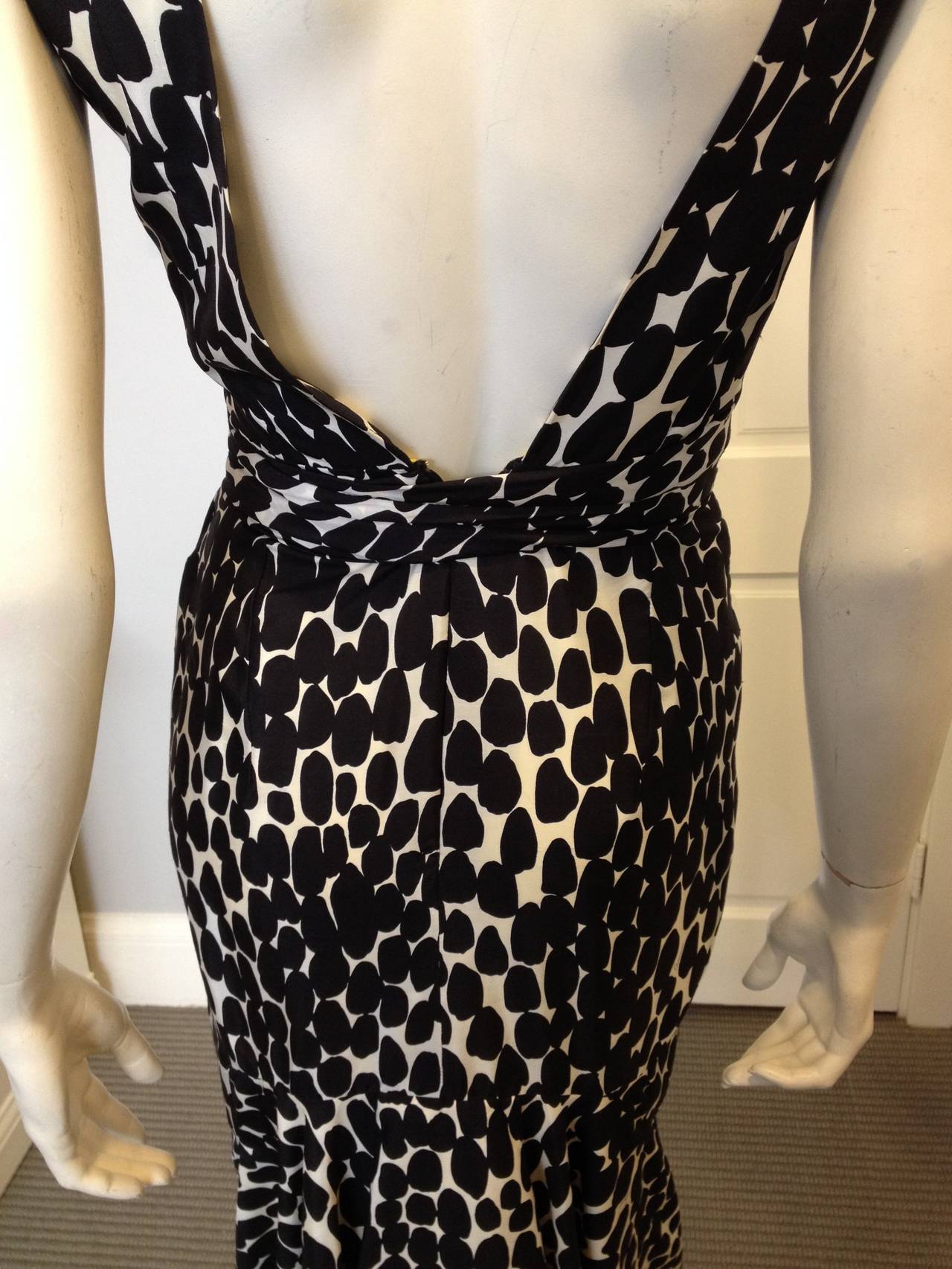 Women's Gucci Black and White Spotted Dress