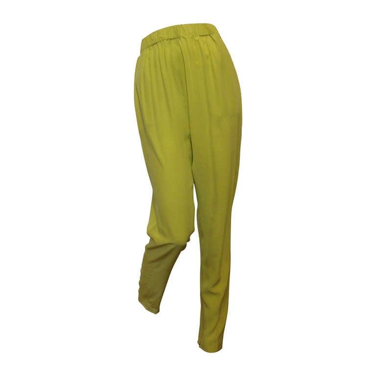 Lanvin Chartreuse Pants