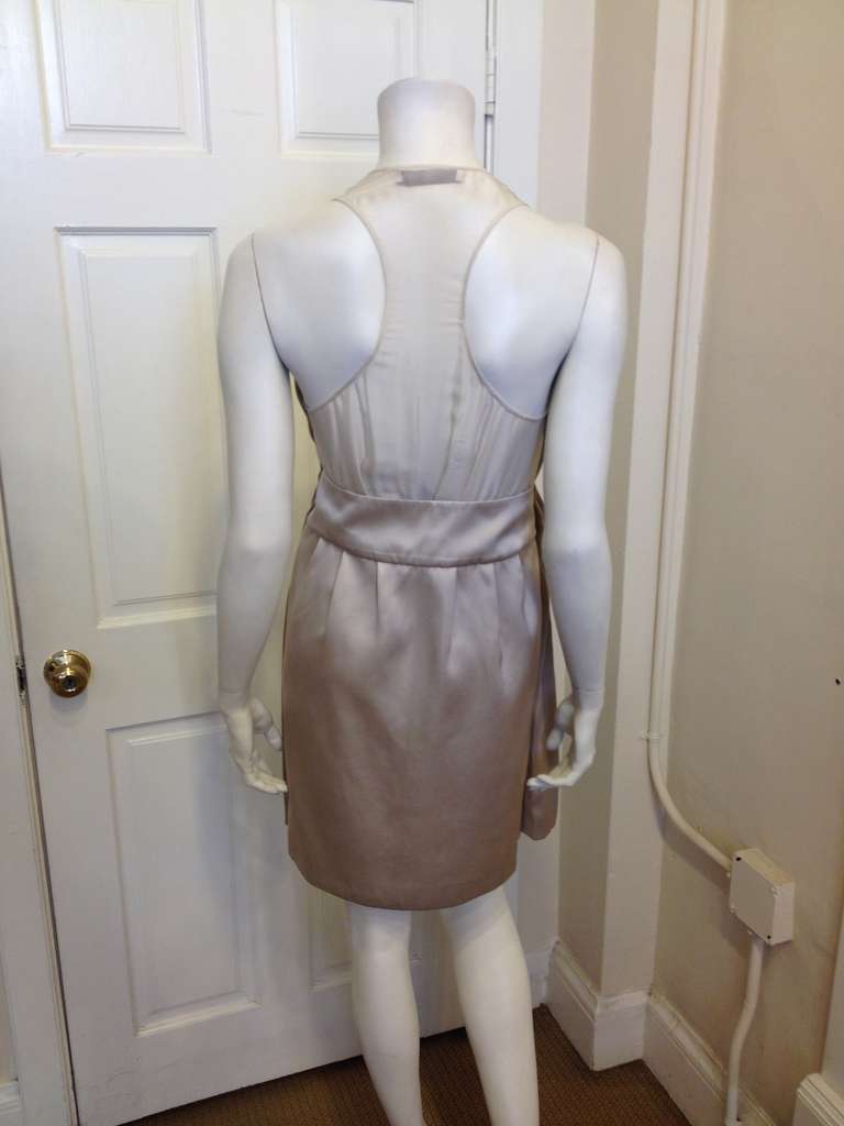 Stella McCartney Champagne Pleated Dress In Excellent Condition In San Francisco, CA