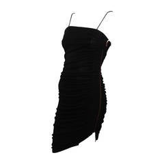 Sophia Kokosalaki Black Ruched Dress