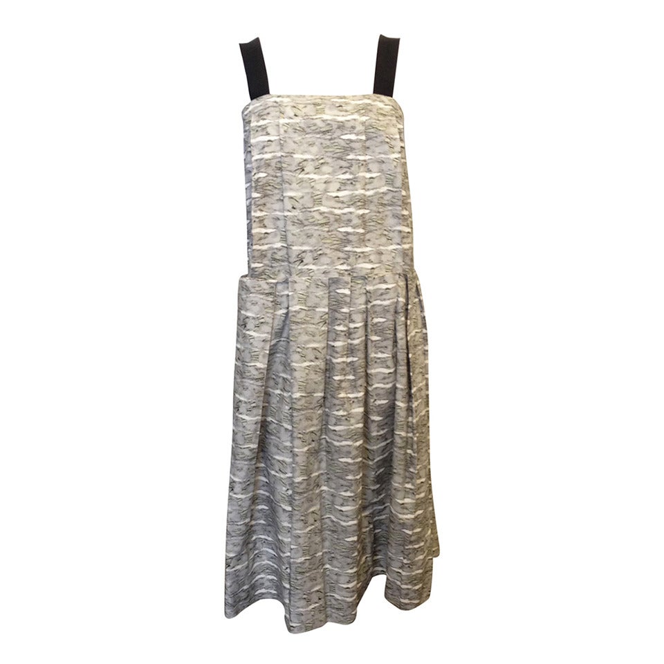 Marni Grey Patterned Cotton Dress