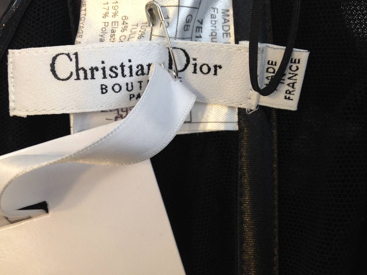 Christian Dior Black Knit Strapless Dress 2