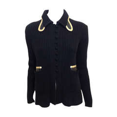 Prada Black Rib Knit Jacket