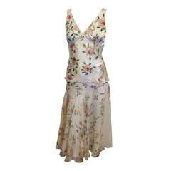 Christian Dior Ivory Floral Camisole and Skirt