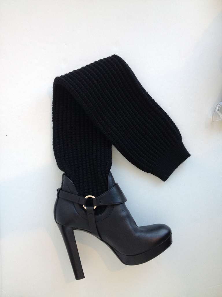 gucci sock boots gucci black knee sock boot at 1stdibs gucci sock boots gucci black knee sock boot at 1stdibs