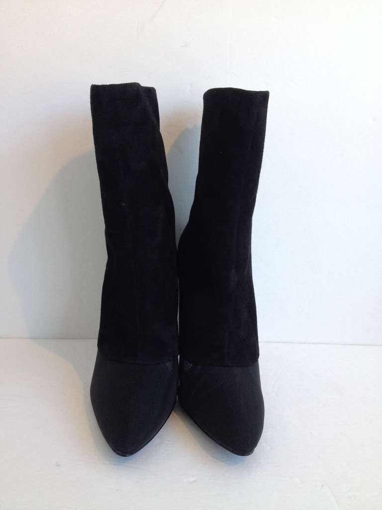 Alexander Wang Cameron Mesh and Suede Boot In New Condition In San Francisco, CA
