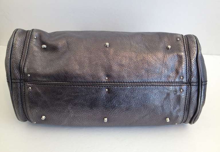 Chloe Metallic Silver Paddington Leather Satchel at 1stdibs  