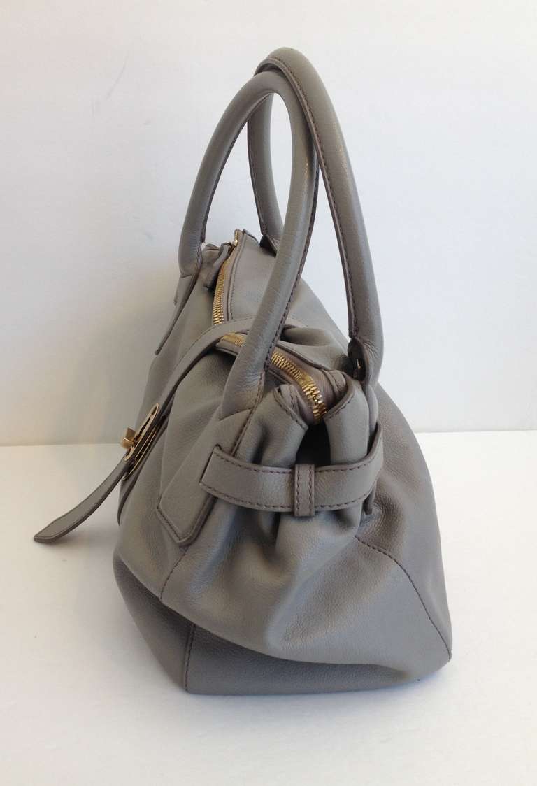 Burberry Gray Leather Purse at 1stdibs