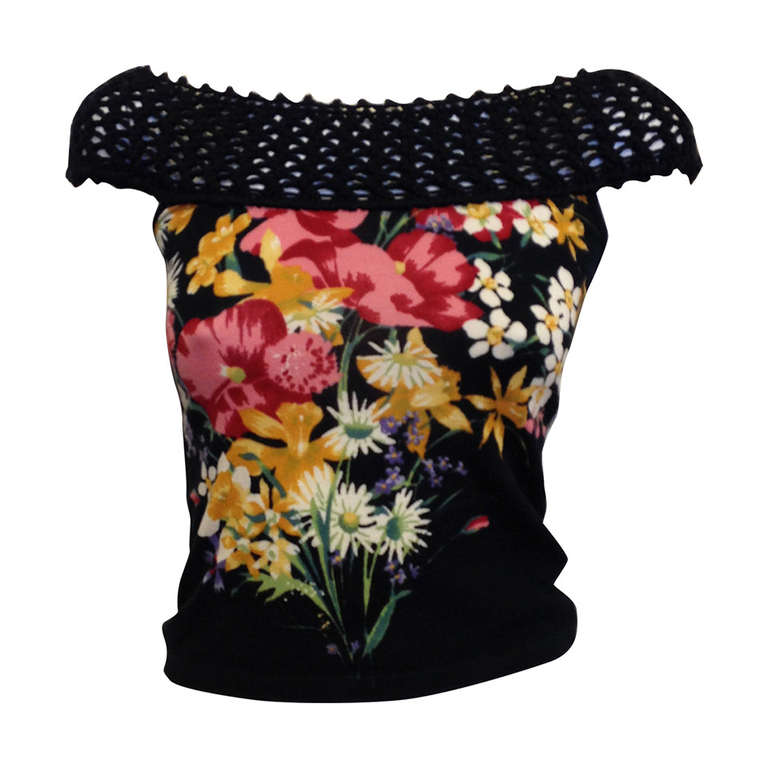 Blumarine Floral Knit Top