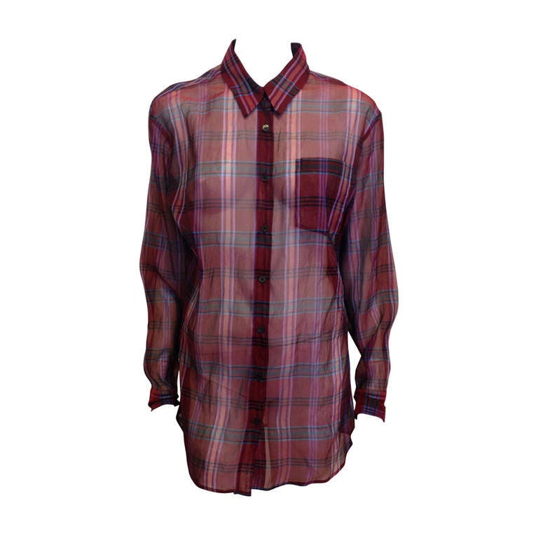 Dries Van Noten Sheer Plaid Shirt