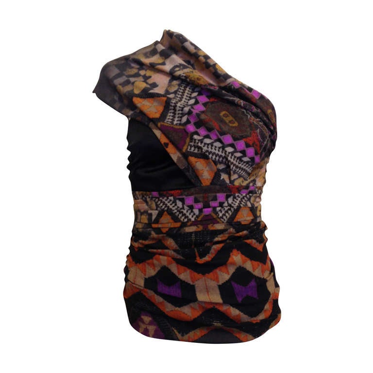 Etro Multicolor One Shoulder Top