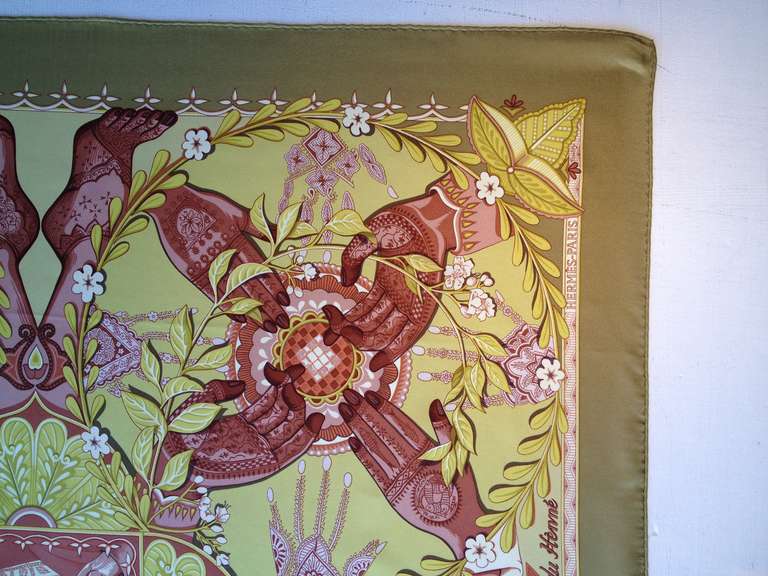Hermes Les Chants du Henne Scarf In Excellent Condition In San Francisco, CA