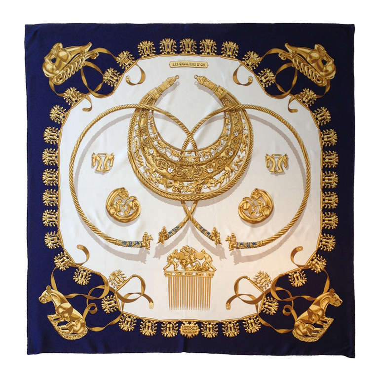 Hermes Cavaliers d'Or Scarf