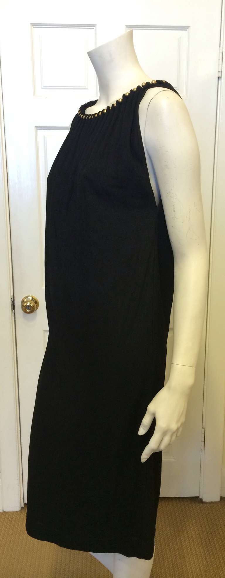 Women's Gucci Black Dress with Gold Beading