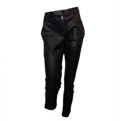 The Row Black Leather Pants 1