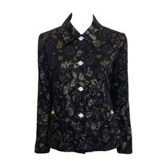 Dolce & Gabbana Black and Gold Metallic Jacket