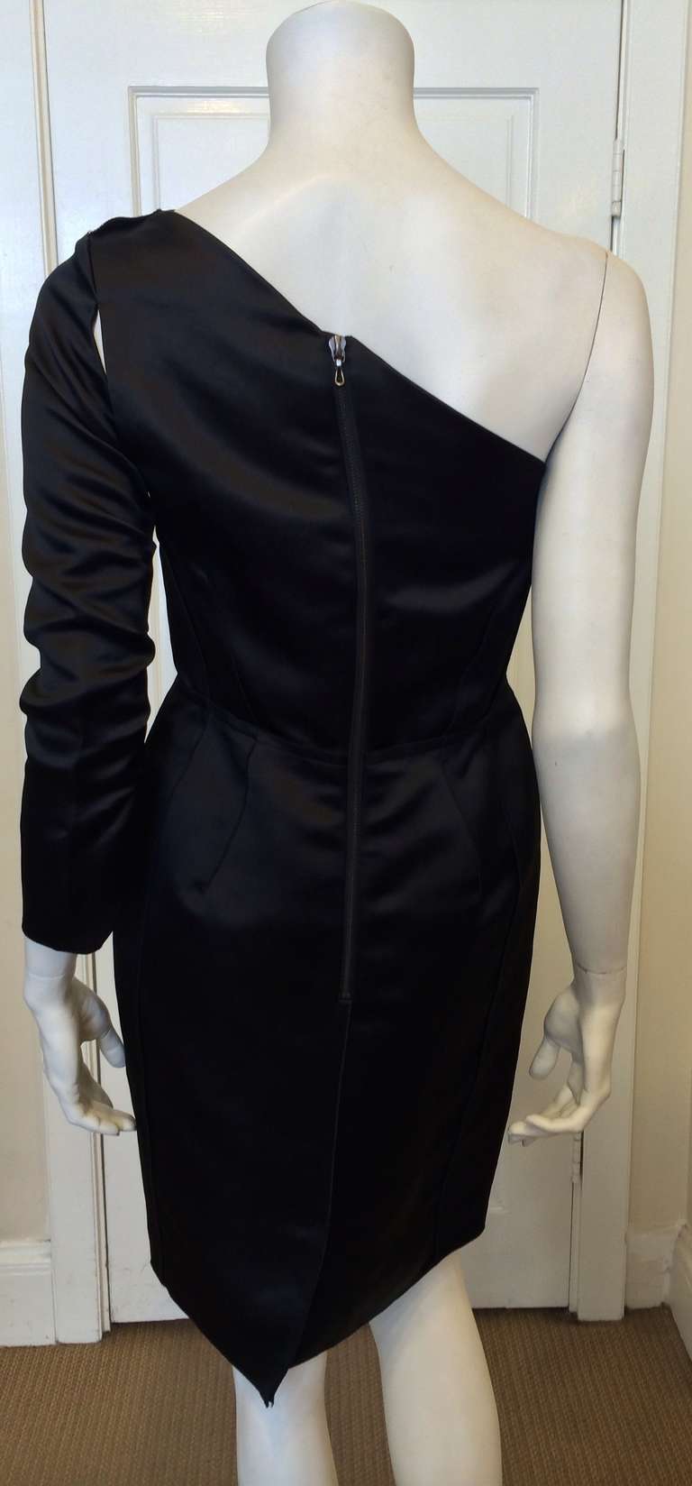 Lanvin Black One Sleeved Dress 1