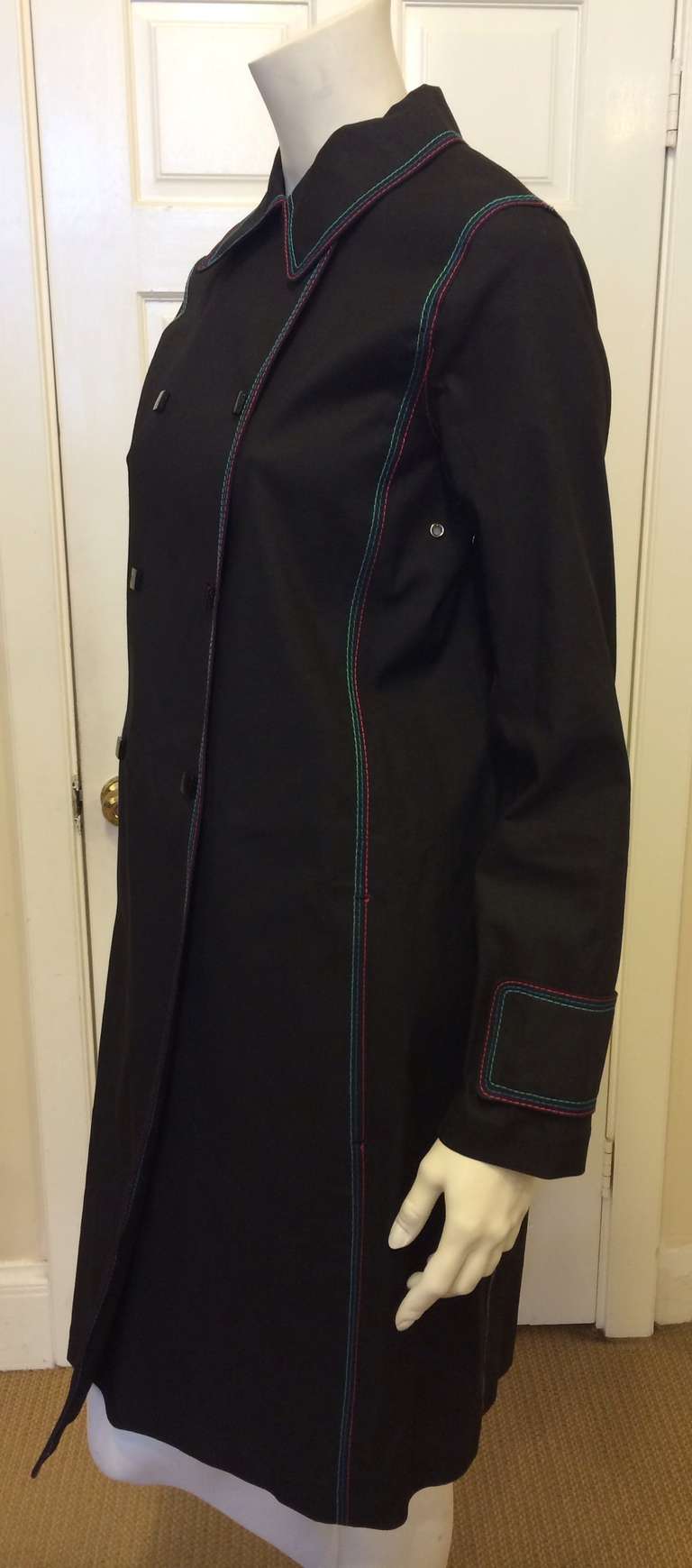 Louis Vuitton Black Trench Coat at 1stdibs