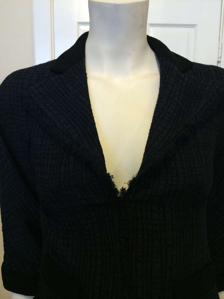Chanel Navy and Black Jacket In Excellent Condition In San Francisco, CA