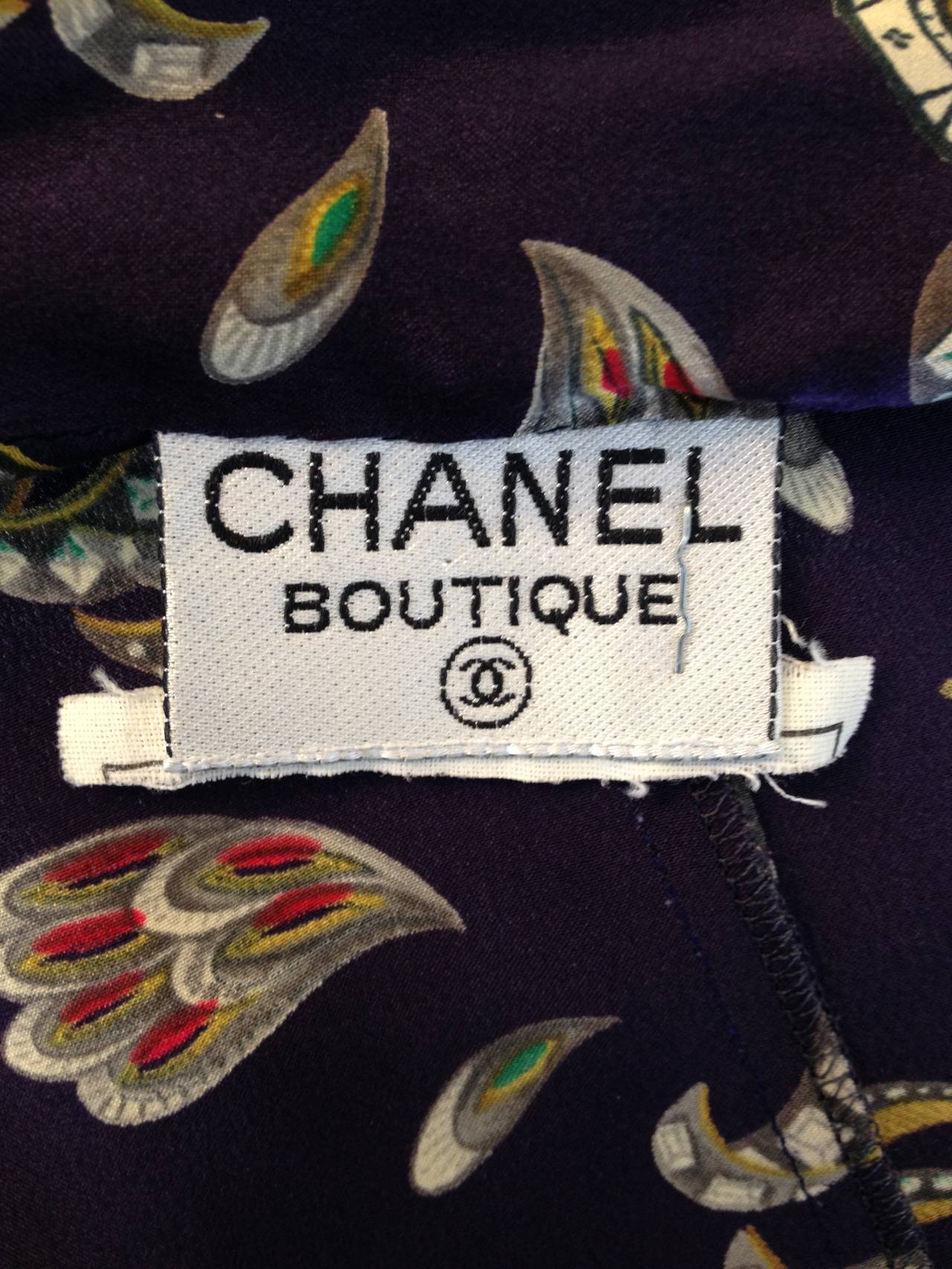 Chanel Purple Sleeveless Blouse with Bow 5