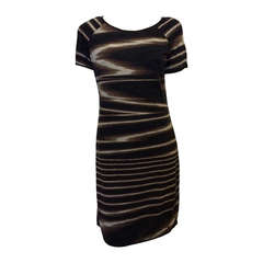 Missoni Brown Striped Knit Dress