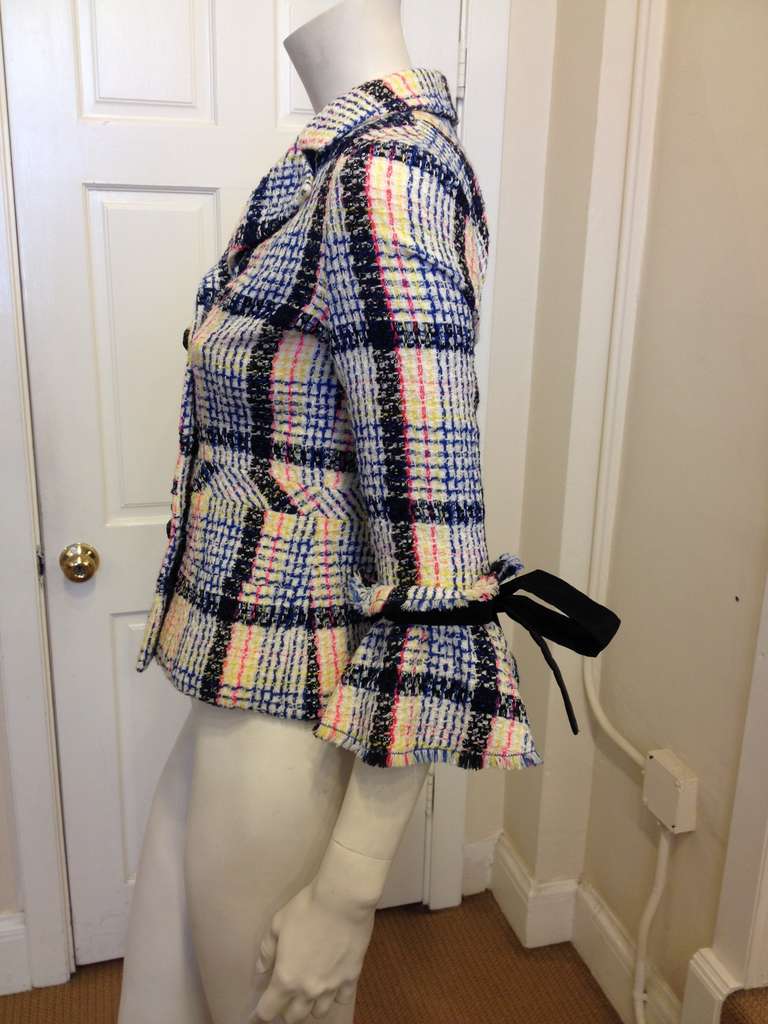 Chanel Plaid Jacket In Excellent Condition In San Francisco, CA