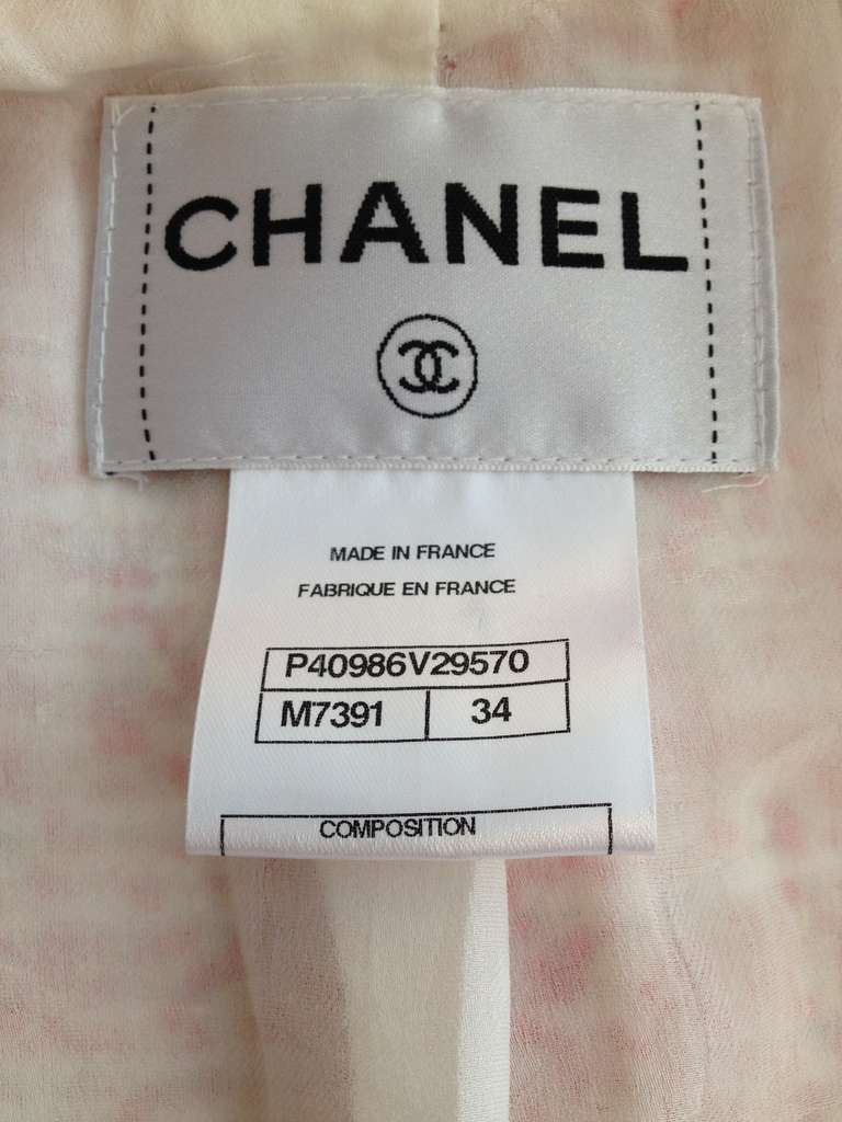 Women's Chanel Red and White Tweed Skirt Suit
