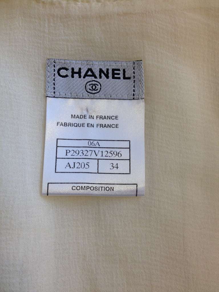 Chanel Cream Chiffon Jacket 2