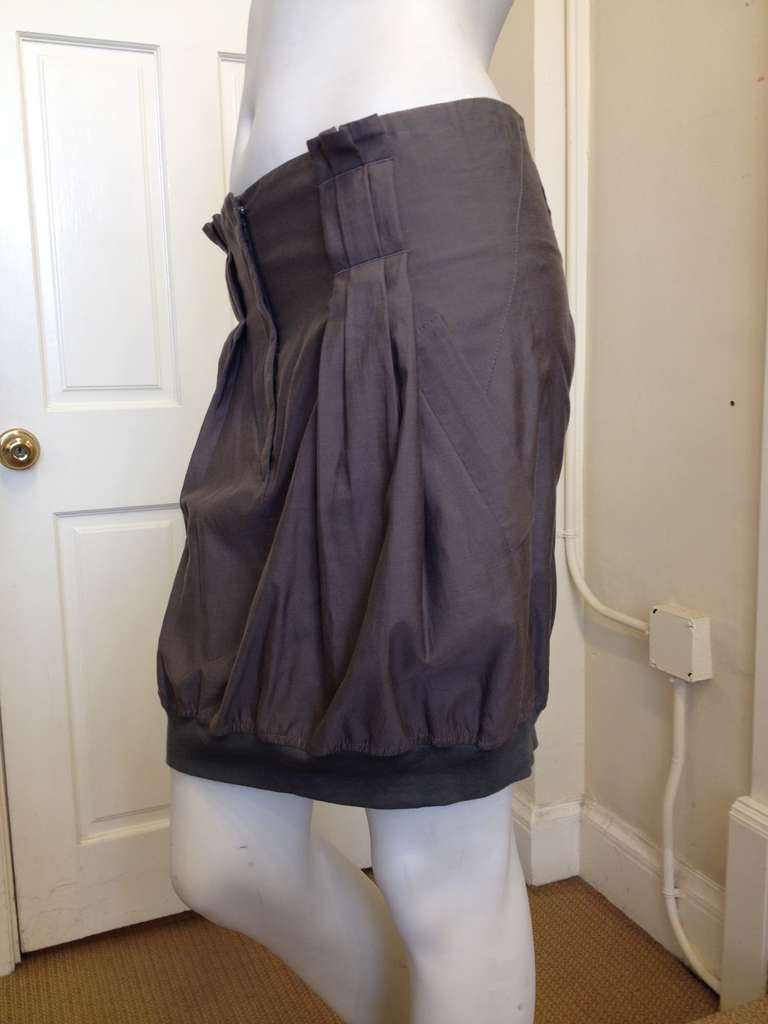 Brunello Cucinelli Gray Skirt In New Condition In San Francisco, CA