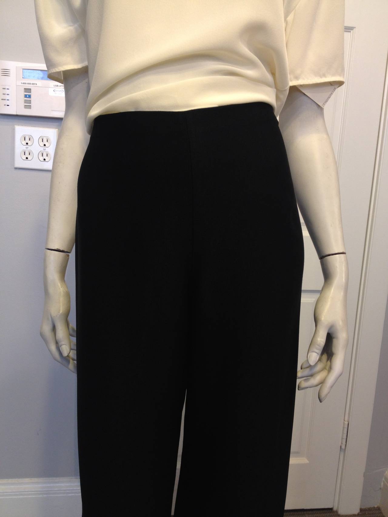 The Row Black Twill Wide-Leg Pants 1