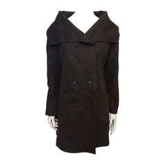 Zac Posen Charcoal Wool Coat