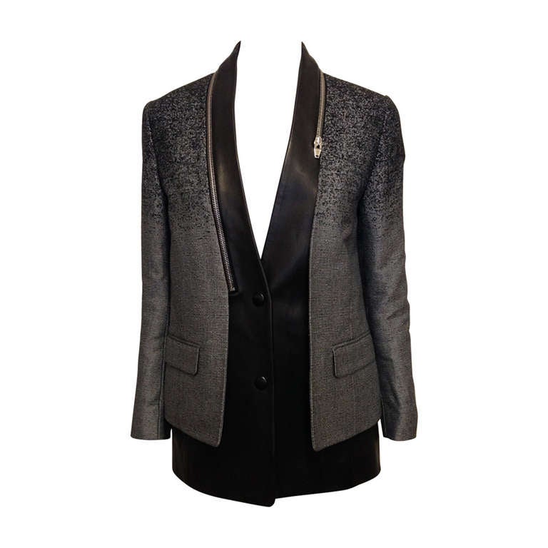 Alexander Wang Grey Zip Blazer