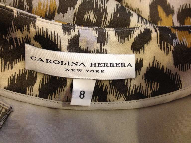 Carolina Herrera Leopard Silk Dress 1