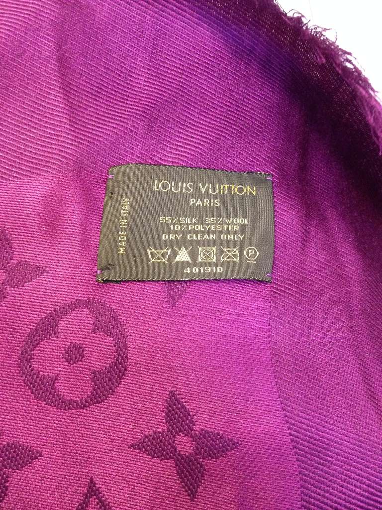 Louis Vuitton Magenta Monogram Shawl 1