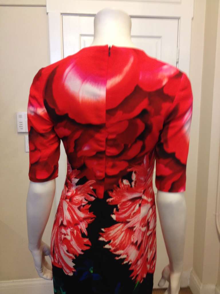 Peter Pilotto Red Carnation Floral Cut-out Dress 1