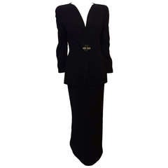Vintage Thierry Mugler Black Long Suit
