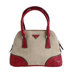 Prada Red and Cream Mini Purse