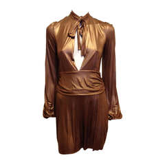 Gucci Bronze Metallic Dress