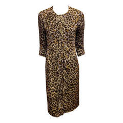 Carolina Herrera Leopard Silk Dress