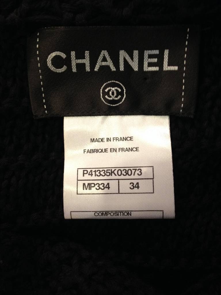 Chanel Navy Knit Sweater 2