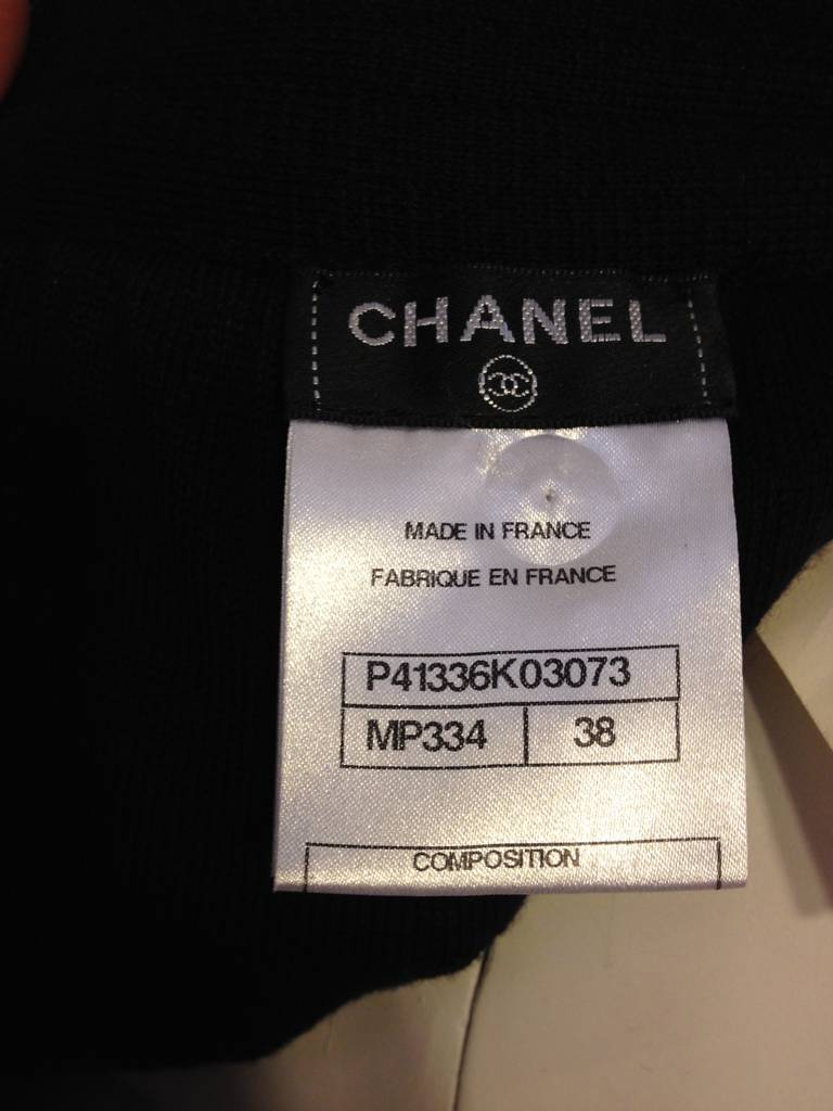 Chanel Navy Knit Skirt 1