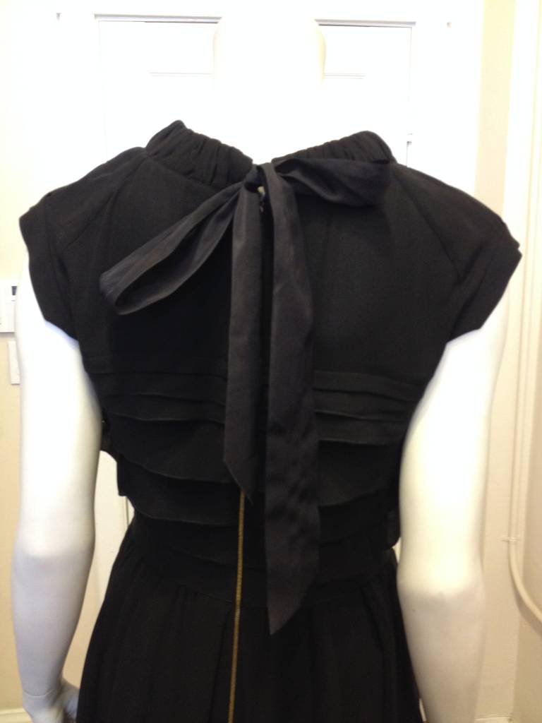 Nina Ricci Black Ruffled Dress 1