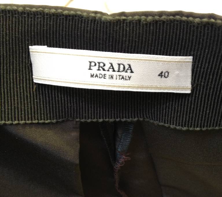 Prada Black Nylon Pleated Skirt at 1stdibs